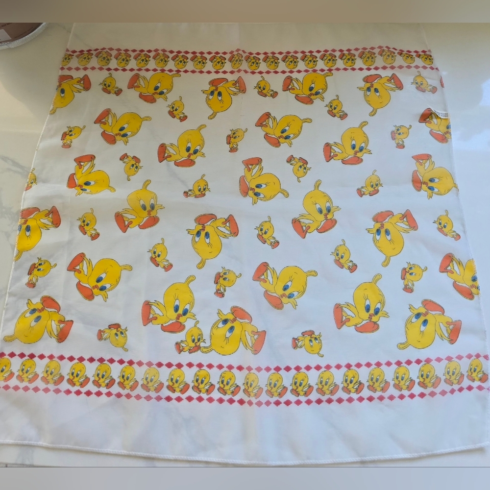 Vintage Tweety Bird Handkerchief Scarf Lightweight